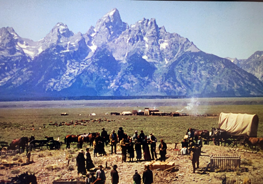 funeral, town and mountains