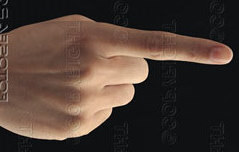 pointing index finger